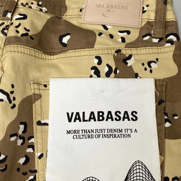 Valabasas Men's Mr. Extendo Super Stacked Flare Jeans Sandstorm Camo Size 30 | S - Picture 5 of 12